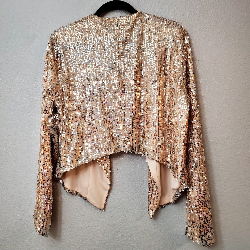 Torrid ◇ New Rose Gold Sequin Blazer Jacket ◇ Size 0 ◇ Holiday, Party ◇ NWT - Picture 8 of 8